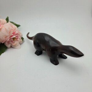 Ironwood River Otter Figurine Wooden Hand Carved Wood Carving
